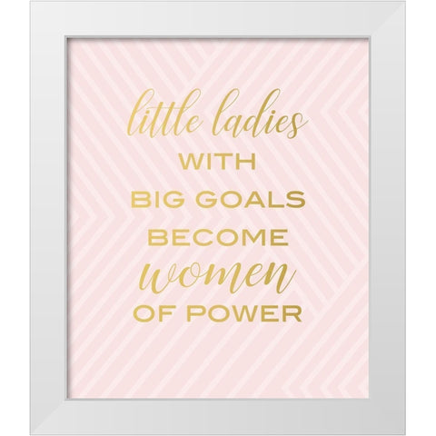 Little Ladies White Modern Wood Framed Art Print by Quach, Anna