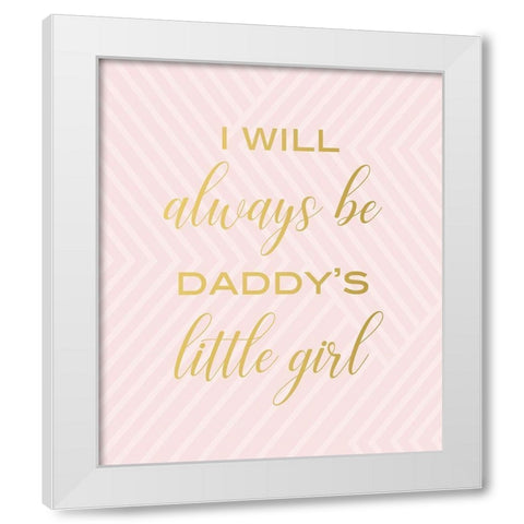 Little Girls White Modern Wood Framed Art Print by Quach, Anna