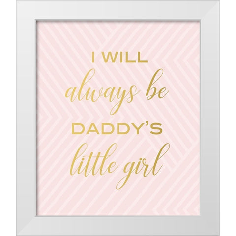 Little Girls White Modern Wood Framed Art Print by Quach, Anna