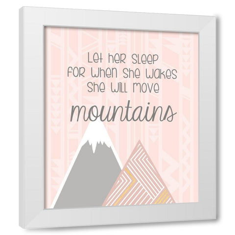 Shell Move Mountains White Modern Wood Framed Art Print by Quach, Anna