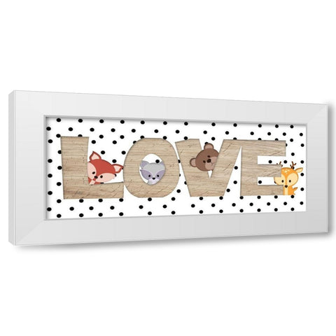 Love White Modern Wood Framed Art Print by Quach, Anna