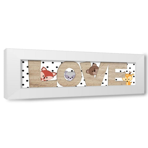 Love White Modern Wood Framed Art Print by Quach, Anna