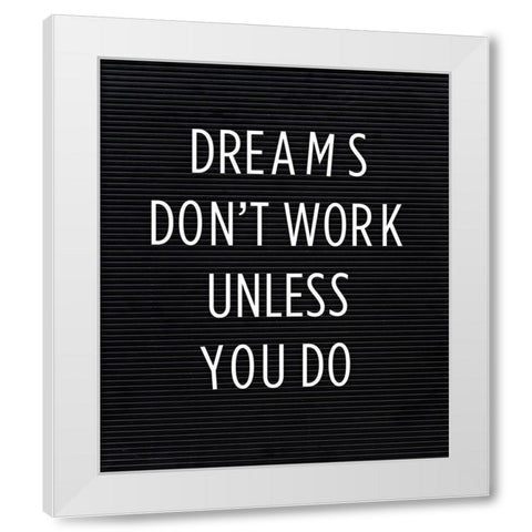 Dreams White Modern Wood Framed Art Print by Quach, Anna