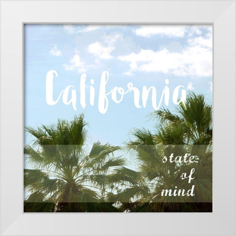 Cali Life White Modern Wood Framed Art Print by Quach, Anna