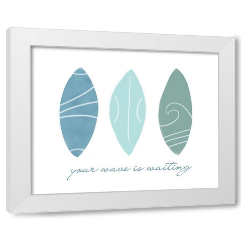 Your Wave White Modern Wood Framed Art Print by Quach, Anna