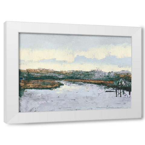 Along the Waters White Modern Wood Framed Art Print by Green, Jenny