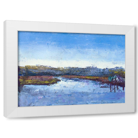Along the Water White Modern Wood Framed Art Print by Green, Jenny