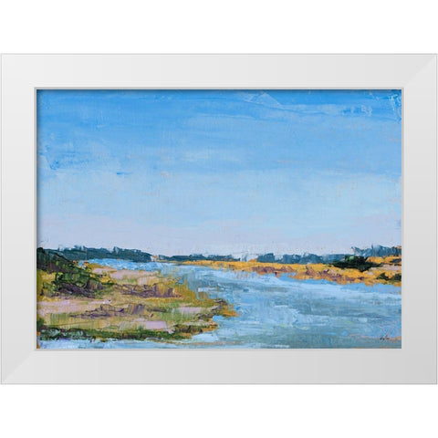 Along the Water White Modern Wood Framed Art Print by Green, Jenny