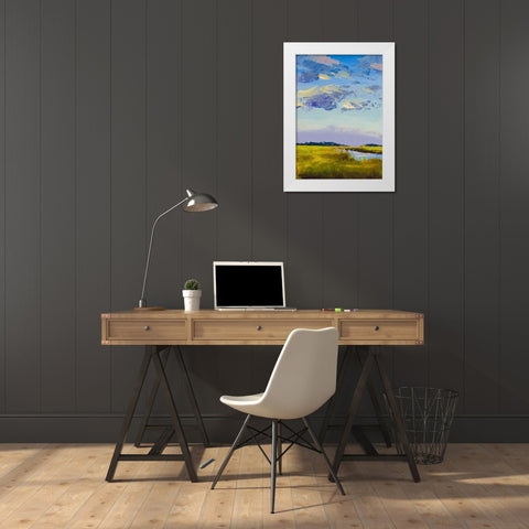River Streams White Modern Wood Framed Art Print by Green, Jenny