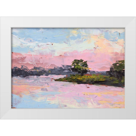 Reflecting Sunrise White Modern Wood Framed Art Print by Green, Jenny