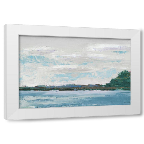 Lakeside White Modern Wood Framed Art Print by Green, Jenny