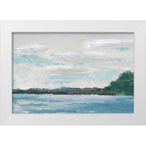 Lakeside White Modern Wood Framed Art Print by Green, Jenny