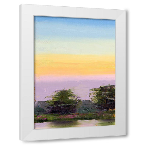Glowing Sunset White Modern Wood Framed Art Print by Green, Jenny