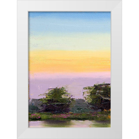 Glowing Sunset White Modern Wood Framed Art Print by Green, Jenny