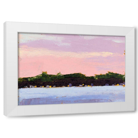 Across the Lake White Modern Wood Framed Art Print by Green, Jenny