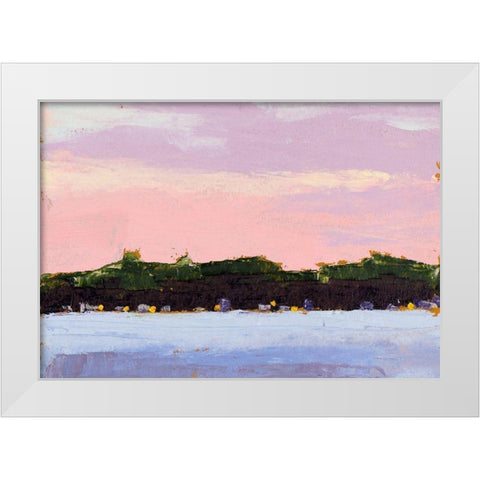 Across the Lake White Modern Wood Framed Art Print by Green, Jenny