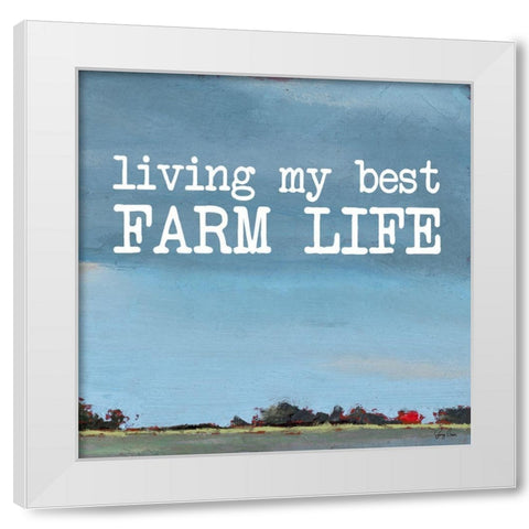 Farm Life White Modern Wood Framed Art Print by Green, Jenny