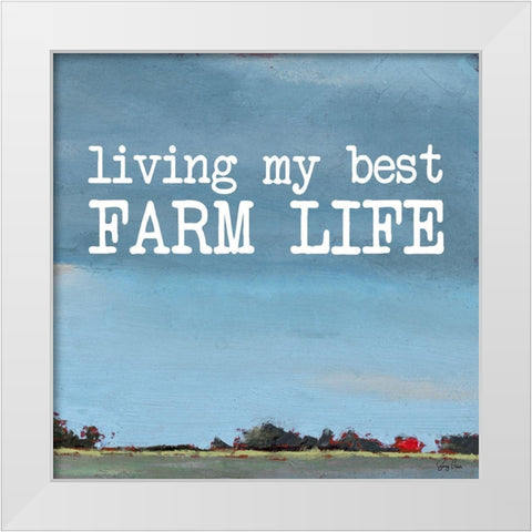 Farm Life White Modern Wood Framed Art Print by Green, Jenny