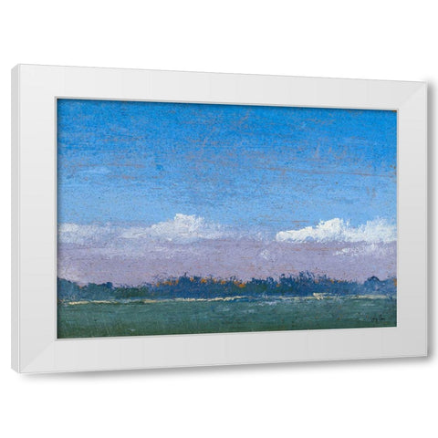 Distant Views White Modern Wood Framed Art Print by Green, Jenny