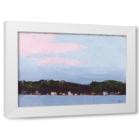 Across the Lake White Modern Wood Framed Art Print by Green, Jenny