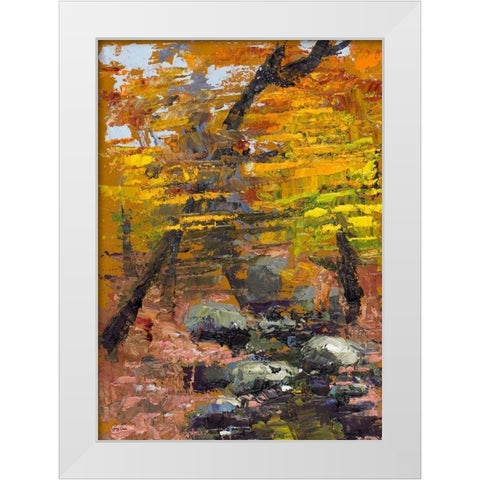 Autumn Woods White Modern Wood Framed Art Print by Green, Jenny