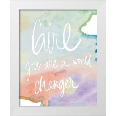 World Changer White Modern Wood Framed Art Print by Ritter, Gina
