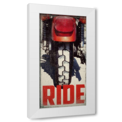 Ride White Modern Wood Framed Art Print by Wilson, Kali