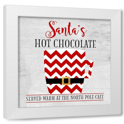 North Pole Cafe White Modern Wood Framed Art Print by Quach, Anna
