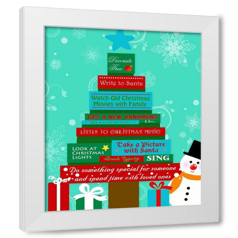 Christmas Tales White Modern Wood Framed Art Print by Quach, Anna