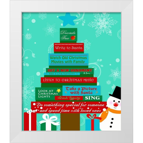 Christmas Tales White Modern Wood Framed Art Print by Quach, Anna