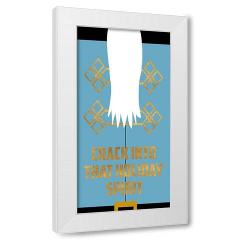 Holiday Spirit White Modern Wood Framed Art Print by Quach, Anna