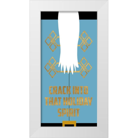 Holiday Spirit White Modern Wood Framed Art Print by Quach, Anna
