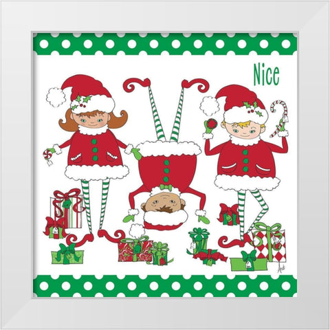 Nice Elves White Modern Wood Framed Art Print by Metz, Andi