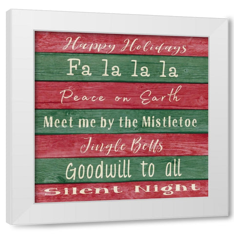 Holiday Chants I White Modern Wood Framed Art Print by Metz, Andi