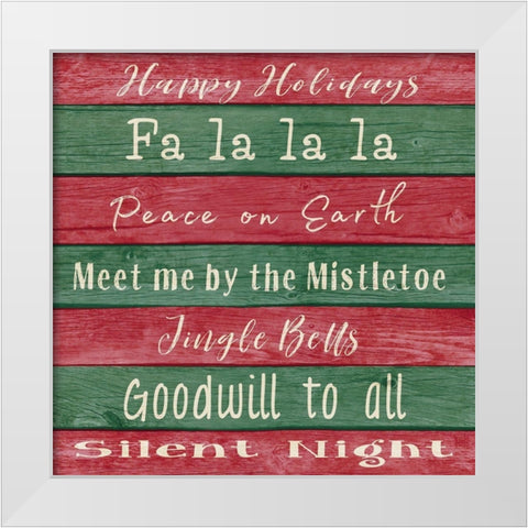 Holiday Chants I White Modern Wood Framed Art Print by Metz, Andi