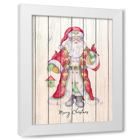 Santa and Cardinal I White Modern Wood Framed Art Print by Metz, Andi