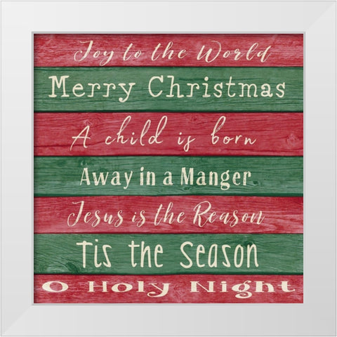 Holiday Chants II White Modern Wood Framed Art Print by Metz, Andi