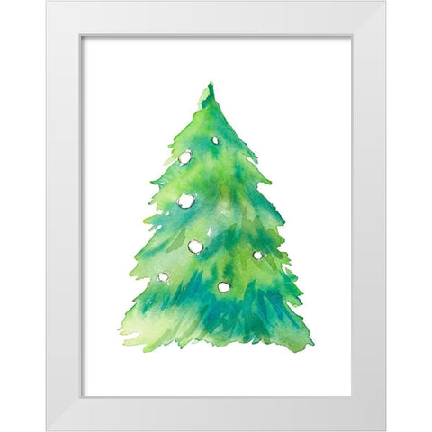 Xmas Tree II White Modern Wood Framed Art Print by Loreth, Lanie