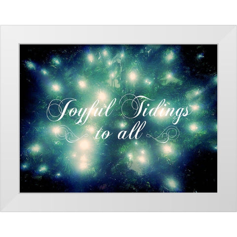 Joyful Tidings White Modern Wood Framed Art Print by Wilson, Kali