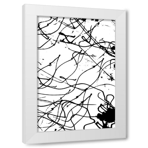 String Theory White Modern Wood Framed Art Print by Wilson, Kali
