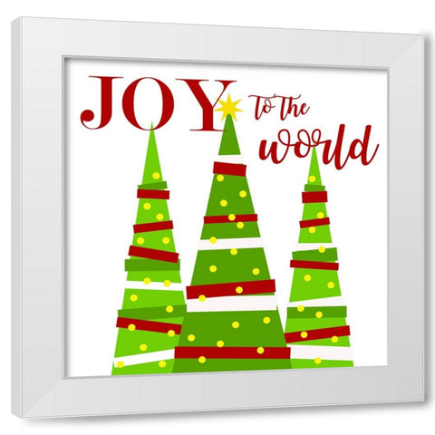 Joy to the World White Modern Wood Framed Art Print by Quach, Anna