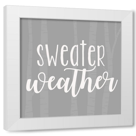 Sweater Weather White Modern Wood Framed Art Print by Quach, Anna