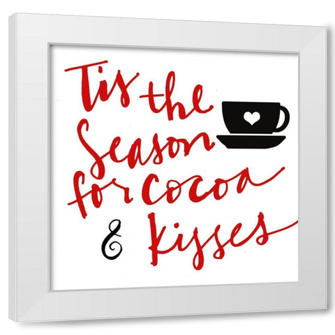 Cocoa and Kisses White Modern Wood Framed Art Print by Quach, Anna
