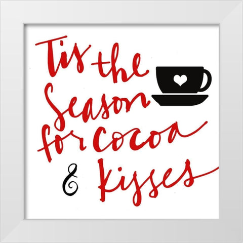 Cocoa and Kisses White Modern Wood Framed Art Print by Quach, Anna