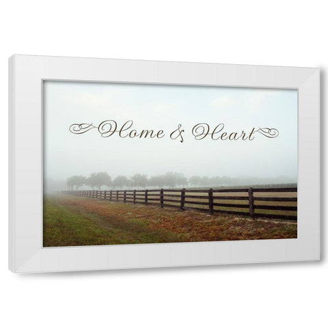 Home and Heart White Modern Wood Framed Art Print by Wilson, Kali