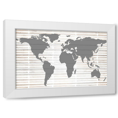 Grey Global White Modern Wood Framed Art Print by Quach, Anna