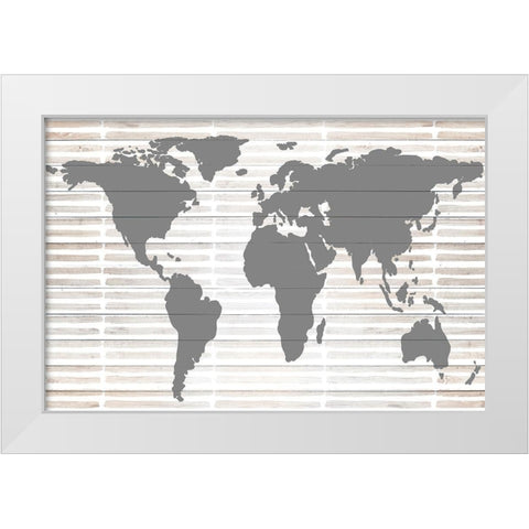 Grey Global White Modern Wood Framed Art Print by Quach, Anna