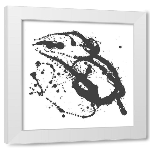 Abstract Splash I White Modern Wood Framed Art Print by Hewitt, L.
