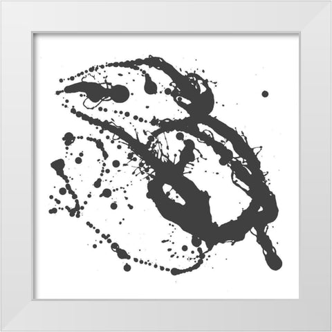 Abstract Splash I White Modern Wood Framed Art Print by Hewitt, L.