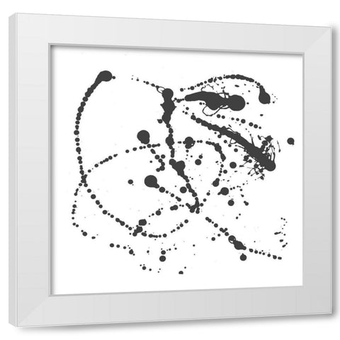 Abstract Splash II White Modern Wood Framed Art Print by Hewitt, L.